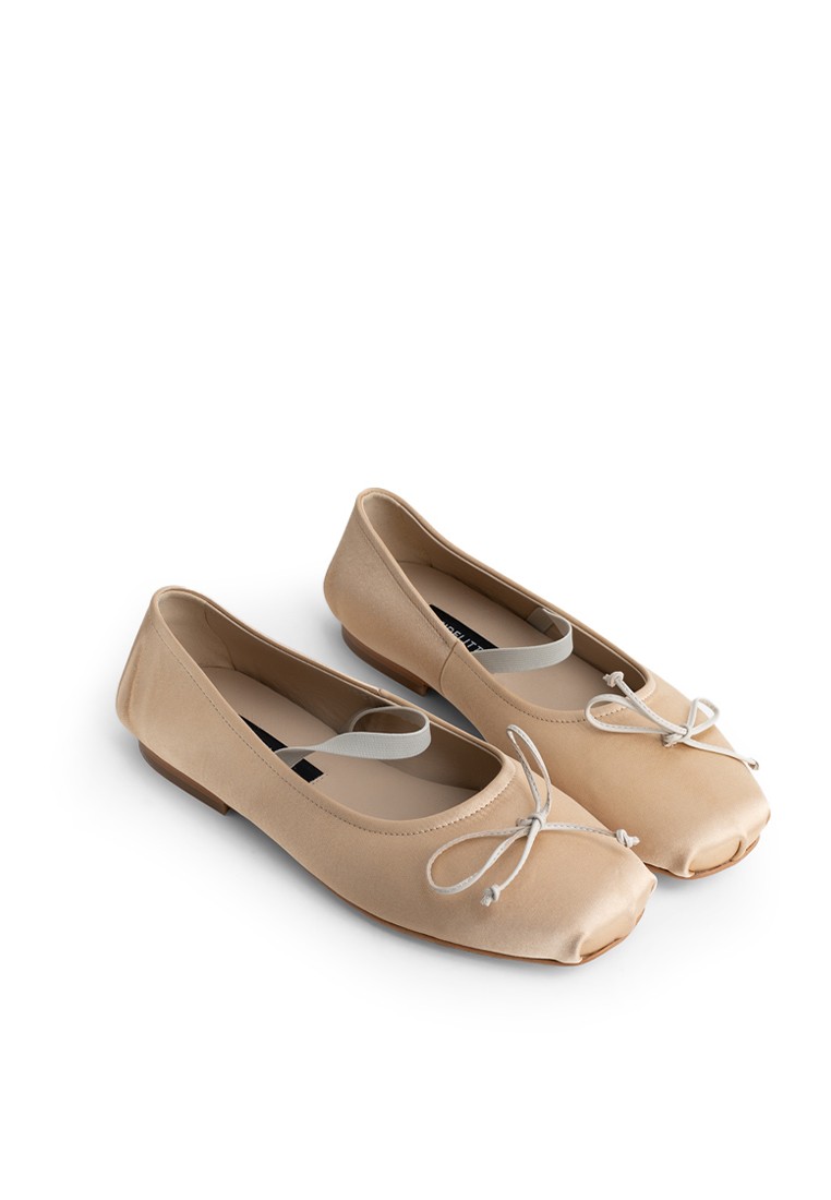 Балетки Balerina сатинові зі шкіряною підошвою