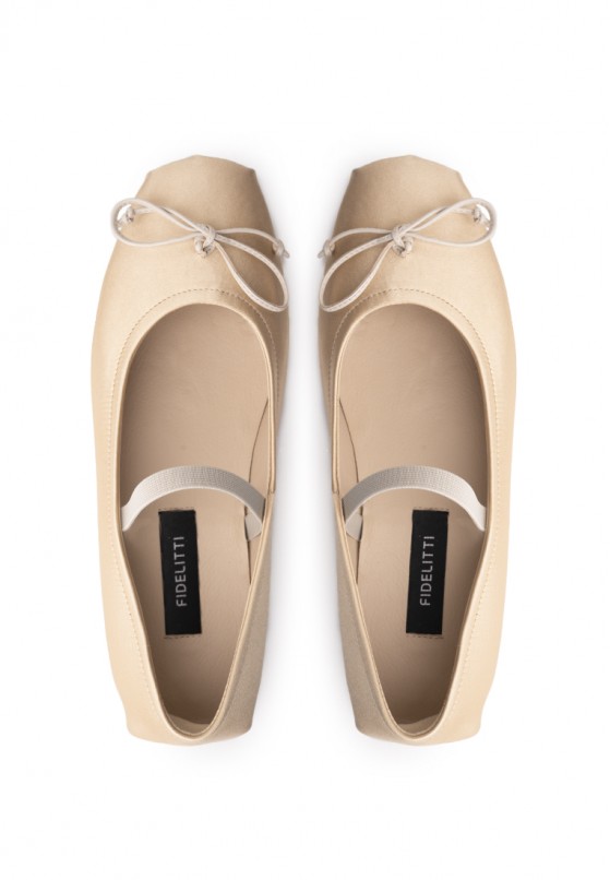 Балетки Balerina сатинові зі шкіряною підошвою Vzuttya.UA