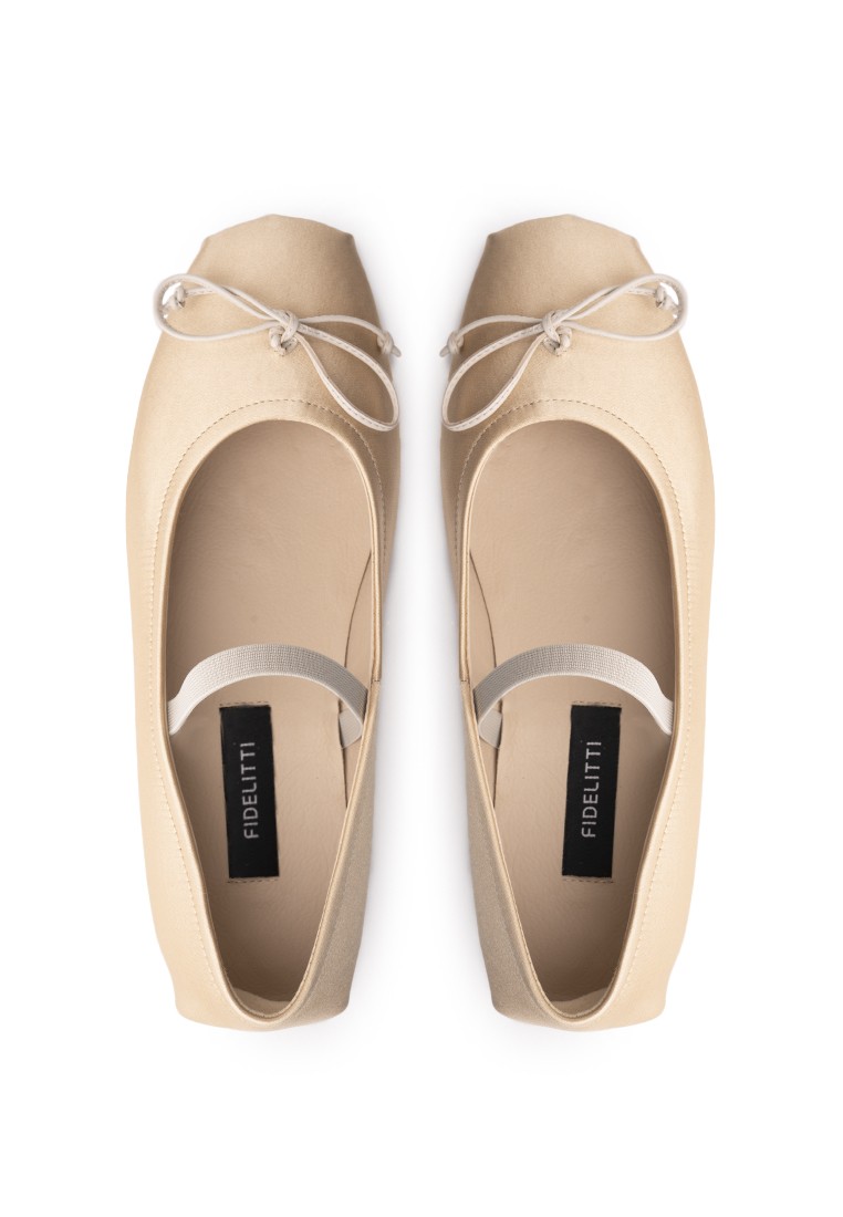 Балетки Balerina сатинові зі шкіряною підошвою